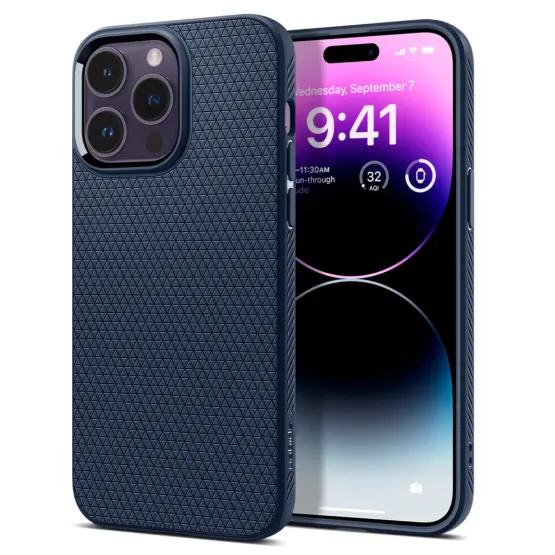 Гръб Spigen Liquid Air за iPhone 14 Pro - Син