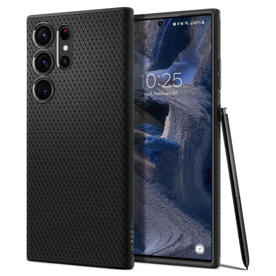 Гръб Spigen Liquid Air за Samsung Galaxy S23 Ultra - Черен