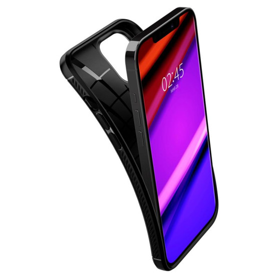 Гръб Spigen Rugged Armor за iPhone 12/12 Pro - Черен