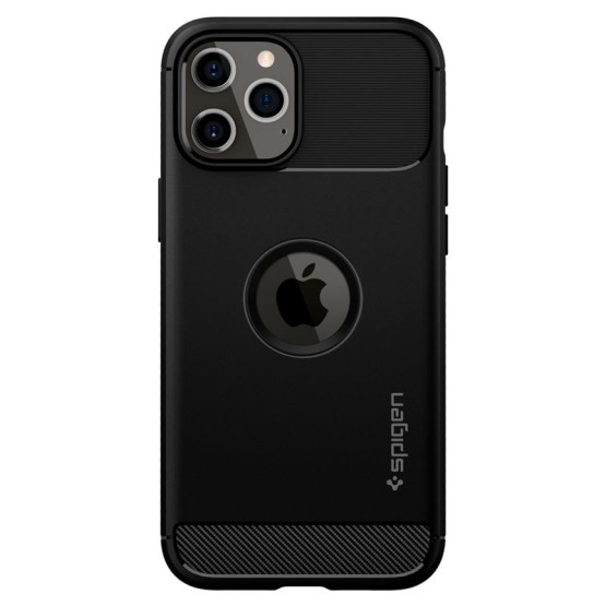 Гръб Spigen Rugged Armor за iPhone 12/12 Pro - Черен