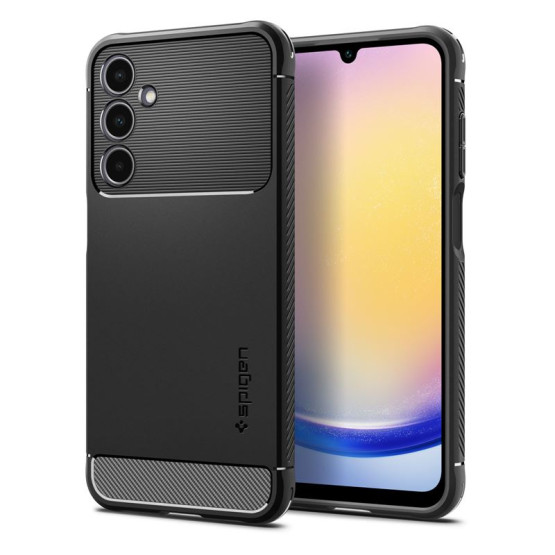 Гръб Spigen Rugged Armor за Samsung Galaxy A25 5G - Черен