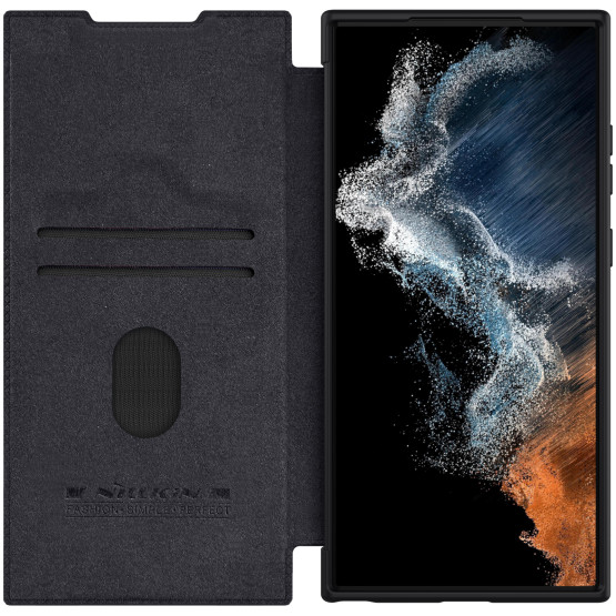 Калъф Nillkin Qin Pro за Samsung Galaxy S23 Ultra - Черен