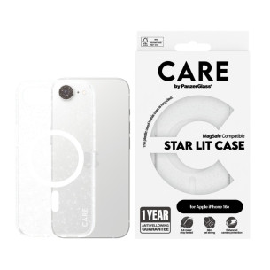 Гръб CARE by PanzerGlass за Apple iPhone 16E, Flagship Case, Urban Comba, Star Lit, MagSafe, Блестящ