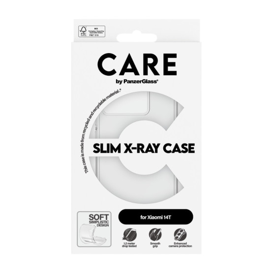 Гръб CARE by PanzerGlass за Xiaomi 14T, Fashion, X-Ray, Прозрачен
