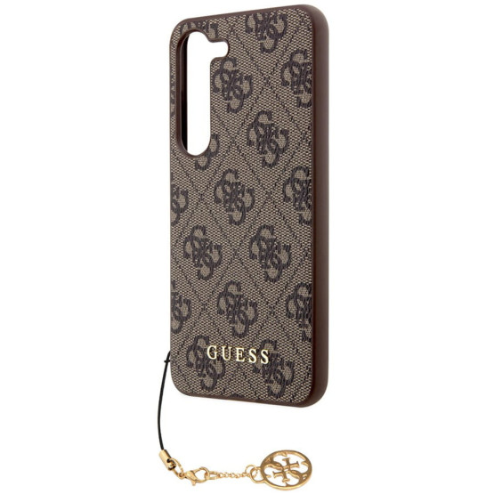 Гръб Guess 4G Charms Case за Samsung Galaxy S24 - Кафяв