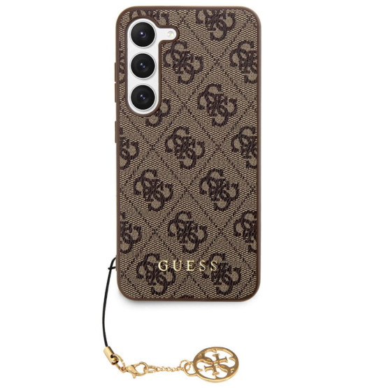 Гръб Guess 4G Charms Case за Samsung Galaxy S24 - Кафяв