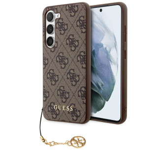 Гръб Guess 4G Charms Case за Samsung Galaxy S24 - Кафяв