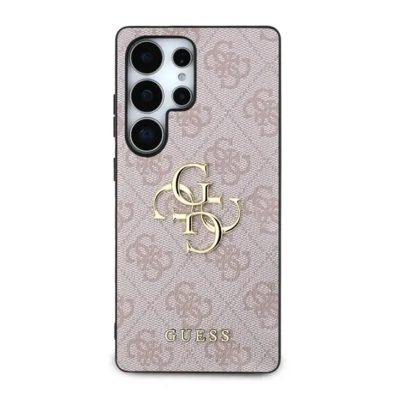 Гръб Guess за Samsung Galaxy S25 Ultra, PU, 4G Metal Logo Case, Розов