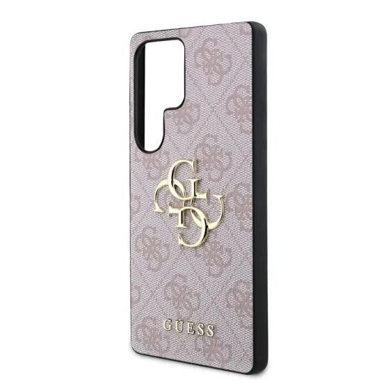 Гръб Guess за Samsung Galaxy S25 Ultra, PU, 4G Metal Logo Case, Розов