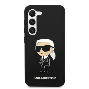 Гръб Karl Lagerfeld Liquid Silicone Ikonik NFT Case за Samsung Galaxy S23 Plus - Черен