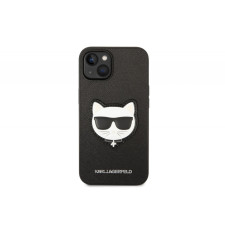 Гръб Karl Lagerfeld PU Saffiano Choupette Head Case за iPhone 14 Plus - Черен