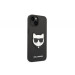 Гръб Karl Lagerfeld PU Saffiano Choupette Head Case за iPhone 14 Plus - Черен