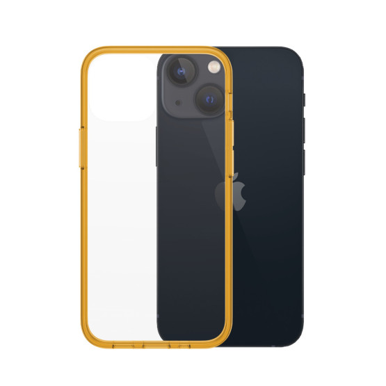 Гръб PanzerGlass за IPhone 13 mini, ClearCase - Оранжева рамка