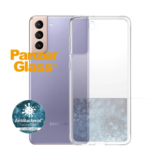 Гръб PanzerGlass за Samsung Galaxy S21 Plus AntiBacterial - Прозрачен, 118275