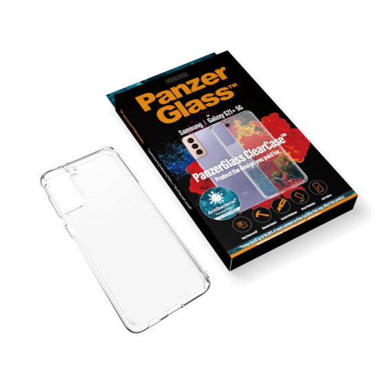 Гръб PanzerGlass за Samsung Galaxy S21 Plus AntiBacterial - Прозрачен, 118275