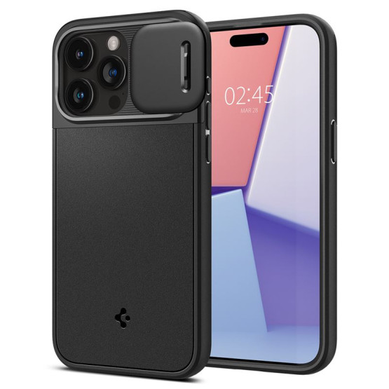 Гръб Spigen Optik Armor MagSafe за iPhone 15 Pro Max -Черен