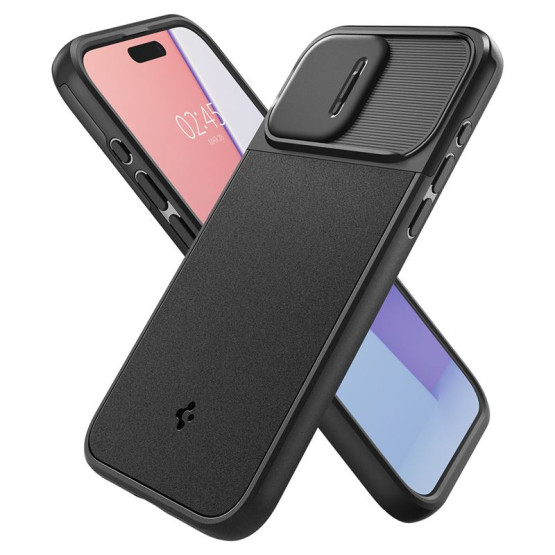Гръб Spigen Optik Armor MagSafe за iPhone 15 Pro Max -Черен