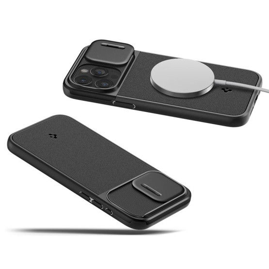 Гръб Spigen Optik Armor MagSafe за iPhone 15 Pro Max -Черен