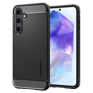 Гръб Spigen Rugged Armor за Samsung Galaxy A55 - Черен