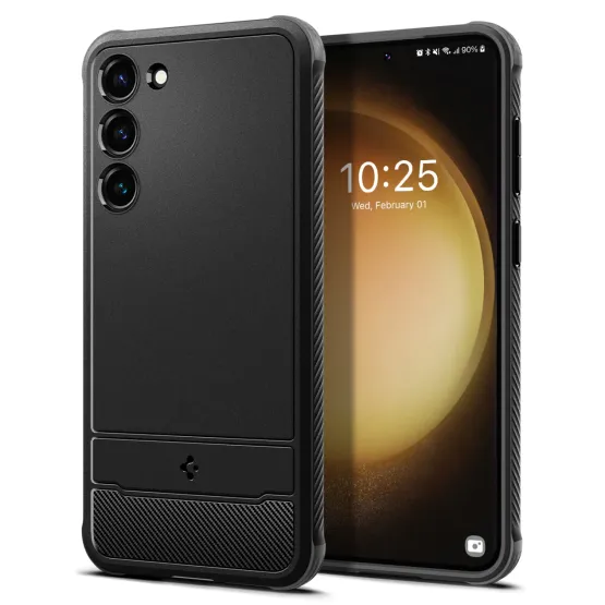 Гръб Spigen Rugged Armor за Samsung Galaxy S23 Plus - Черен