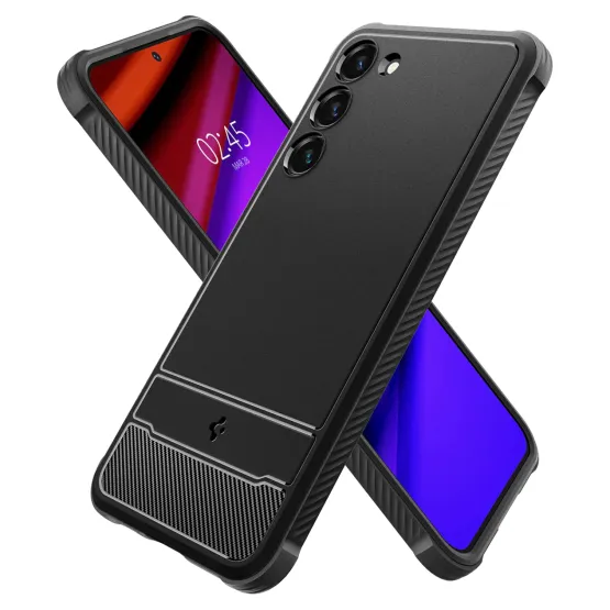 Гръб Spigen Rugged Armor за Samsung Galaxy S23 Plus - Черен