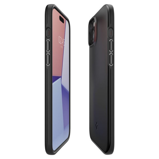 Гръб Spigen Thin Fit за iPhone 15 Plus - Черен