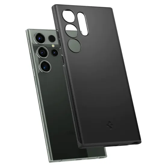 Гръб Spigen Thin Fit за Samsung Galaxy S23 Ultra - Черен