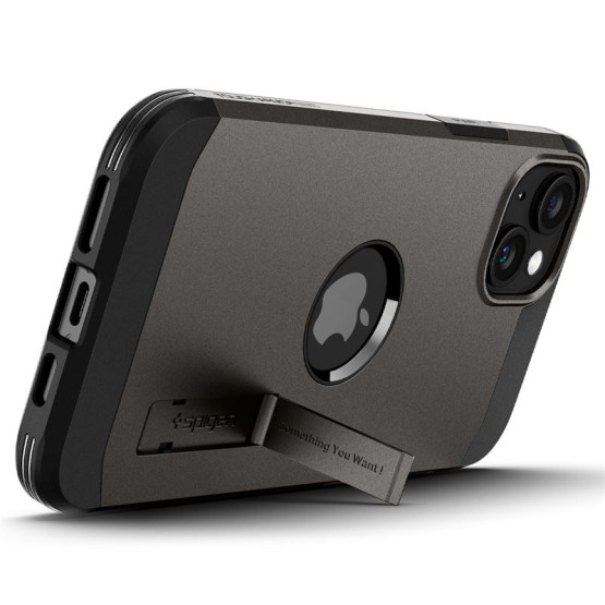Гръб Spigen Tough Armor MagSafe за iPhone 15 Plus - Тъмно сив