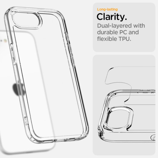 Гръб Spigen за iPhone 16E ,Ultra Hybrid, Прозрачен