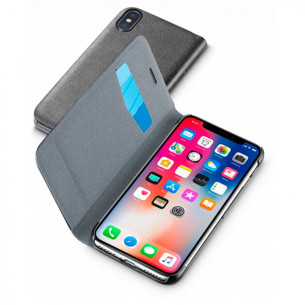 Калъф flip Cellula line за iPhone X/Xs - Черен