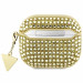 Калъф за Airpods Guess Rhinestones Triangle Metal Logo Case за AirPods 3 - Златист