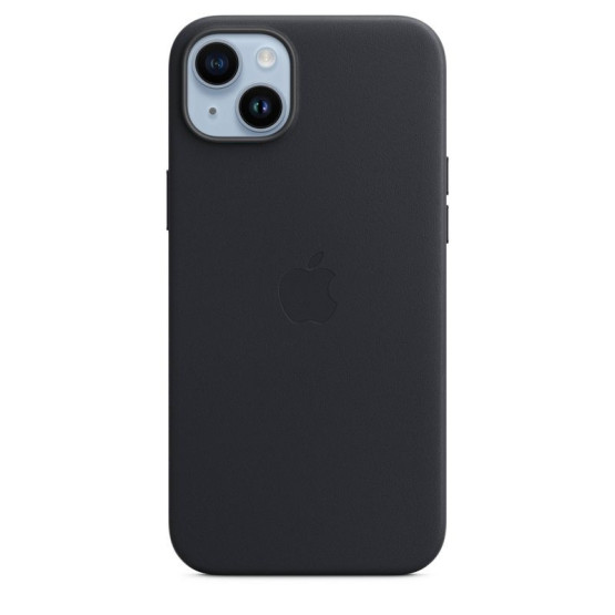 Оригинален гръб Apple Leather Magsafe Cover за iPhone 14 Plus, Midnight, MPP93ZM/A