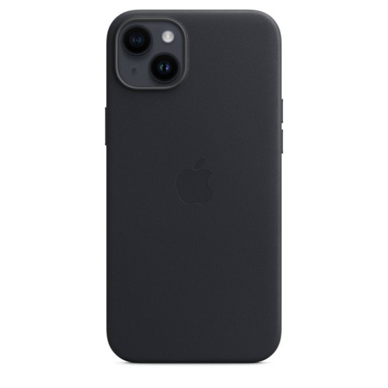 Оригинален гръб Apple Leather Magsafe Cover за iPhone 14 Plus, Midnight, MPP93ZM/A