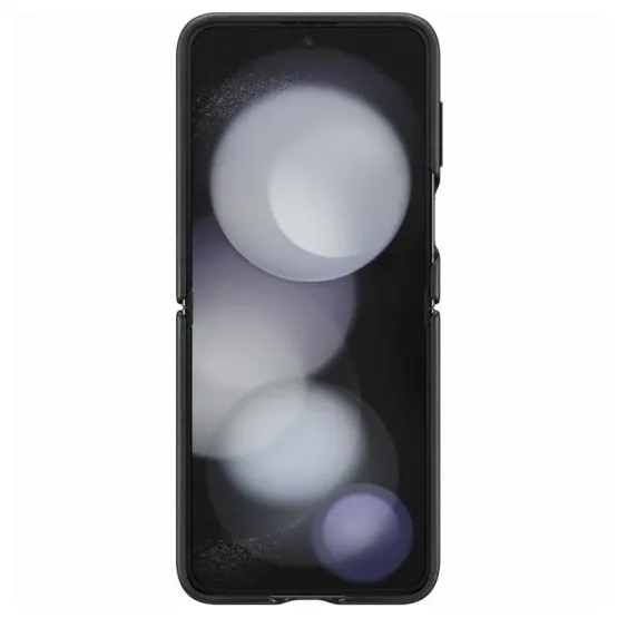 Оригинален гръб Samsung Leather Cover за Galaxy Z Flip 5 - Черен, EF-VF731PBE