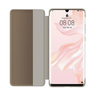Оригинален калъф Flip View за Huawei P30 - Каки