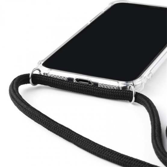 Гръб Airbag soft tpu с черна връзка за Iphone 13 Pro - Прозрачен