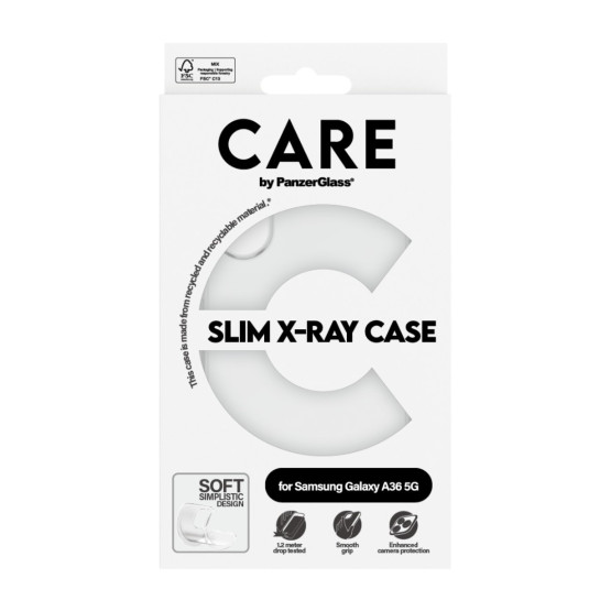 Гръб Care by PanzerGlass за Samsung Galaxy A36 5G, Fashionable Case Прозрачен X-Ray Soft Basic