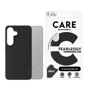 Гръб Care by PanzerGlass за Samsung Galaxy S25, Fashionable Case, Черен