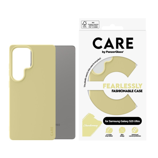 Гръб Care by PanzerGlass за Samsung Galaxy S25 Ultra, Fashionable Case, Chardonnay