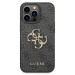 Гръб Guess PU 4G Metal Logo Case за iPhone 14 Pro Max - Сив