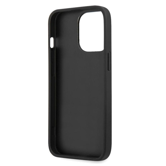 Гръб Guess PU 4G Metal Logo Case за iPhone 14 Pro Max - Сив