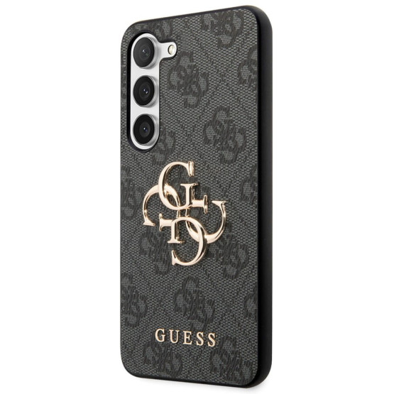 Гръб Guess PU 4G Metal Logo Case за Samsung Galaxy S24 - Сив
