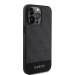 Гръб Guess PU 4G Stripe MagSafe Case за iPhone 15 Pro - Черен