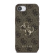 Гръб Guess за iPhone 16E, PU, 4G Metal Logo, Кафяв