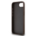 Гръб Guess за iPhone 16E, PU, 4G Metal Logo, Кафяв
