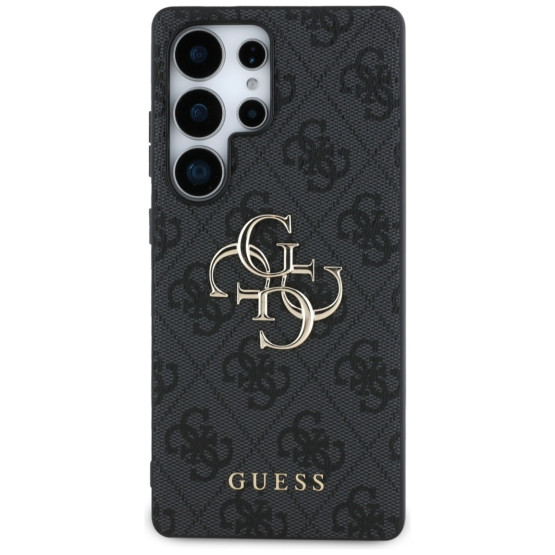 Гръб Guess за Samsung Galaxy S25 Ultra, PU, 4G Metal Logo Case, Черен