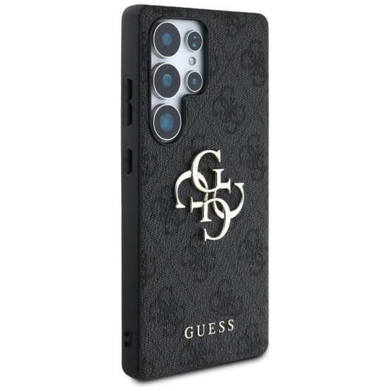 Гръб Guess за Samsung Galaxy S25 Ultra, PU, 4G Metal Logo Case, Черен
