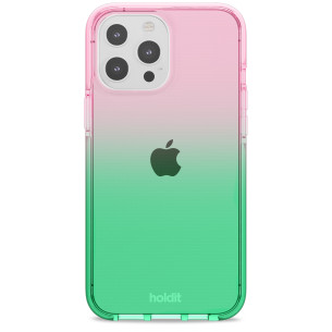 Гръб Holdit Seethru Case за iPhone 13 Pro Max - Grass green/Bright Pink