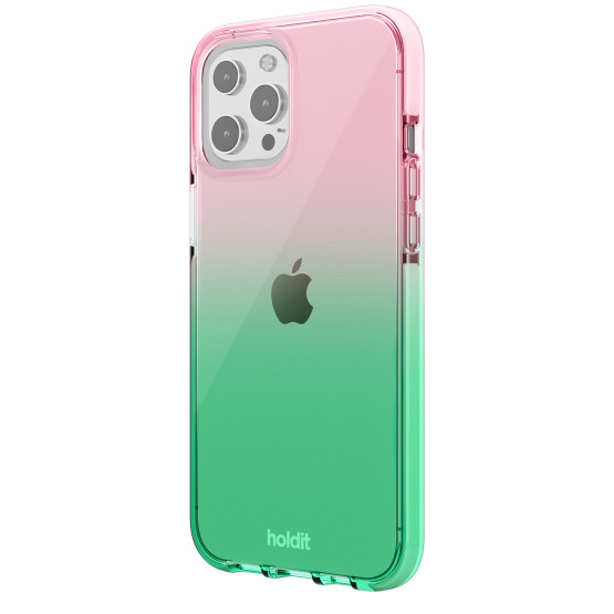 Гръб Holdit Seethru Case за iPhone 13 Pro Max - Grass green/Bright Pink