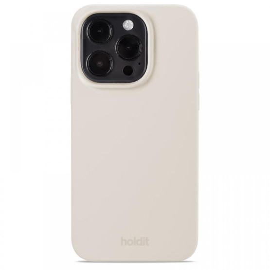 Гръб Holdit Silicone Case за iPhone 14 Pro - Light Beige